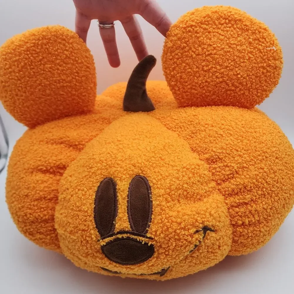 Disney Mickey Mouse Jack-O-Lantern Pumpkin Plush Pillow 13